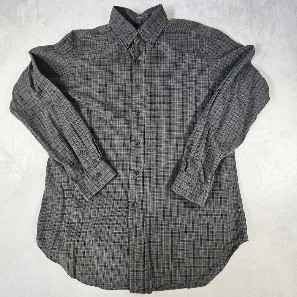 Polo Ralph Lauren Plaid Flannel Button Down Shirt Men's Size Medium Classic Fit